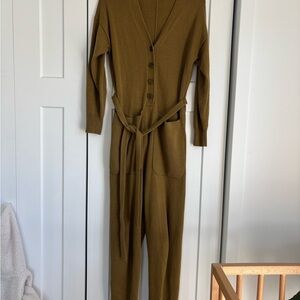 Alex Mill chartreuse knit jumpsuit
